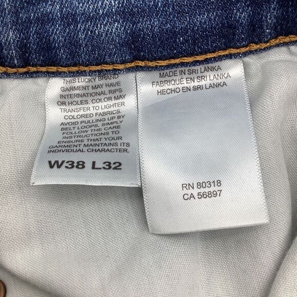 Lucky Brand‎ Mens 121 Slim Straight Jeans Size 38 x 32 - Picture 9 of 10